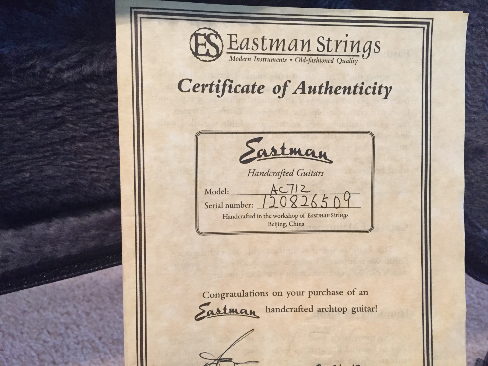 eastman serial number